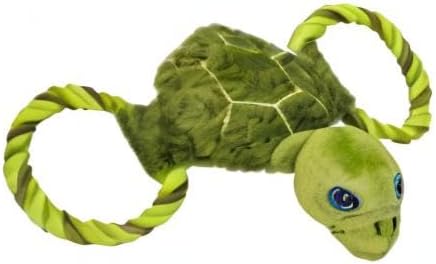 Jolly Pets Jolly Tug-a-Mal Turtle Tug/Squeak Toy, Medium (JTA73)