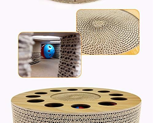 Cat Toy with Sturdy Scratching Pads and 2 Jingly Balls for All Ages of Cats