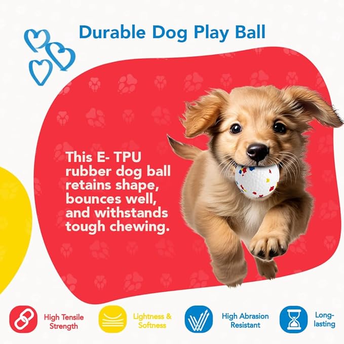 Indestructo Ball – Durable Dog Toy for Strong Chewers, Long-Lasting Rubber Ball for Fetch, Boredom Relief & Outdoor Play