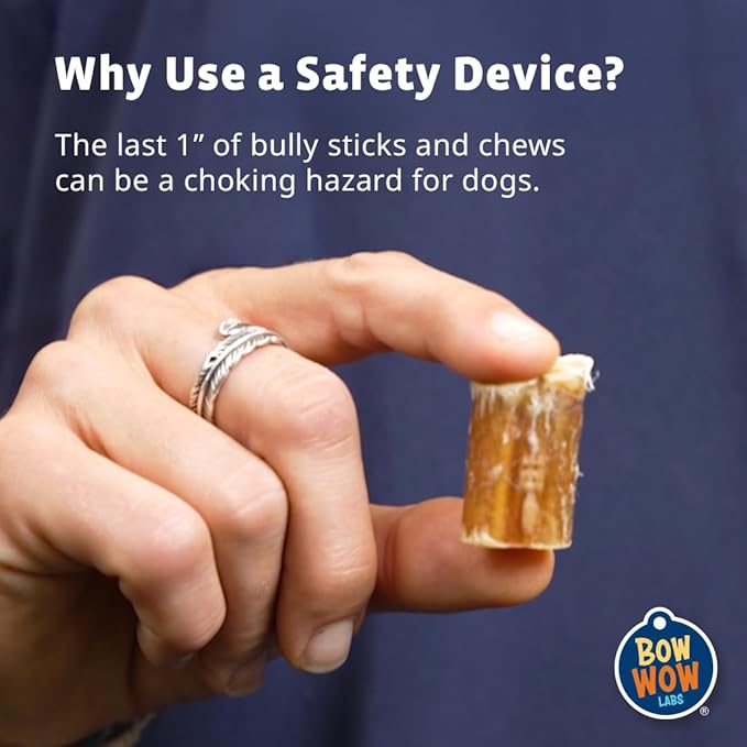 Bow Wow Labs Buddy Safety Device | Newly Redesigned Bully Stick Holder for Dogs | Made in The USA | Dishwasher Safe (S)