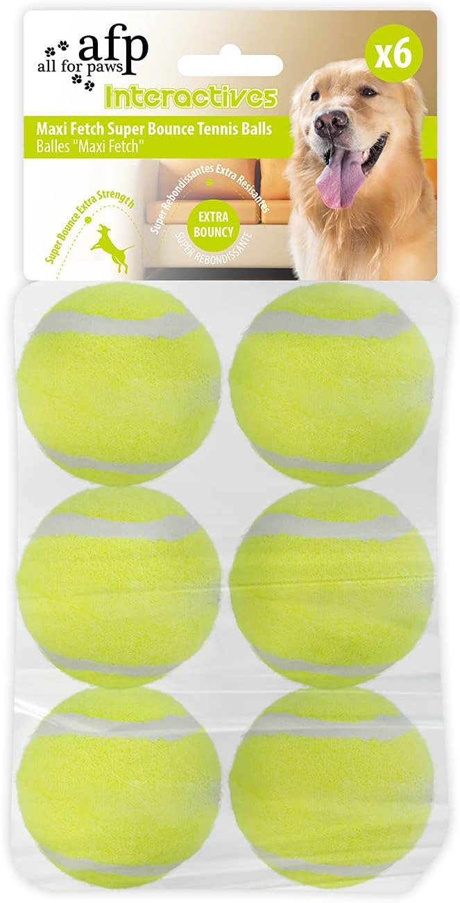 ALL FOR PAWS Dogs Ball Toy, 2" Dog Safety Balls Toy with High Bounce, Exercise and Play Interactive Dogs Tennis Balls Suitable for Ball Launchers