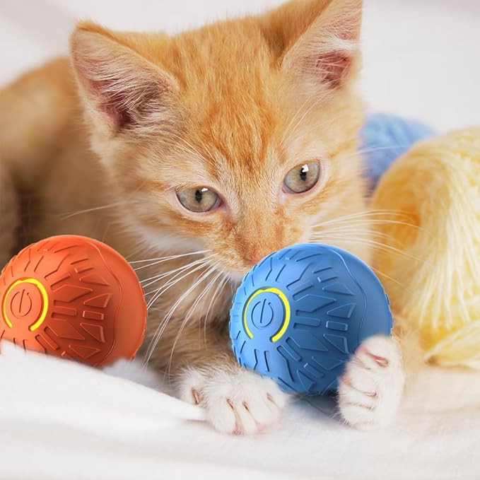 2PCS Dog Ball, 2025 Upgrade Vibrating Dog Ball Interactive Pet Balls Shaky Toy, USB Rechargeable Smart Shaking Pet Bounce Balls Automatic Moving Pet Toy for All Dogs (#C1)