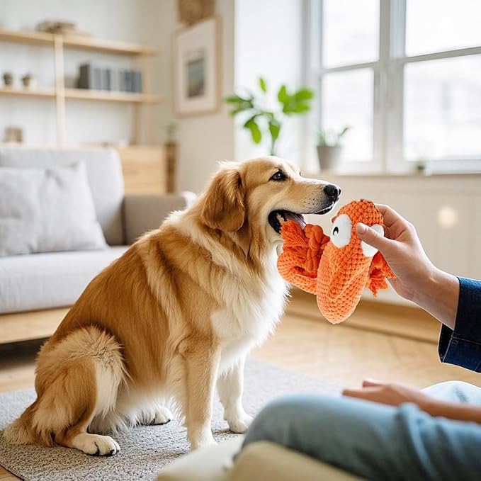 Bzonsmart Squeaky Dog Toys: Plush Soft Toys with Soft Fabric.Dog Chew Toys for Puppy, Small, Medium, Large Dogs