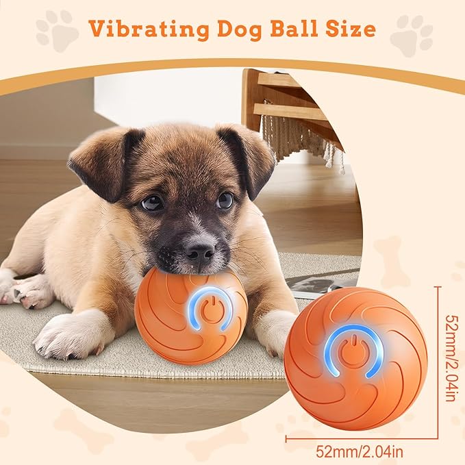 Smart Jumping Ball Dogs Toy, 2025 New Vibrating Dog Balls, Interactive Bouncing Toys for Small Medium Large Dogs (Blue)