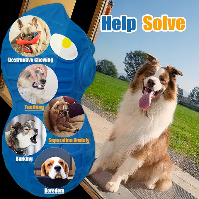 Squeaky Dog Toys for Medium Dogs Toys Squeaky - Latex Dog Squeaky Toys, Cute Peanut Dog Toys for Large Dogs, Medium Breeds 3pcs