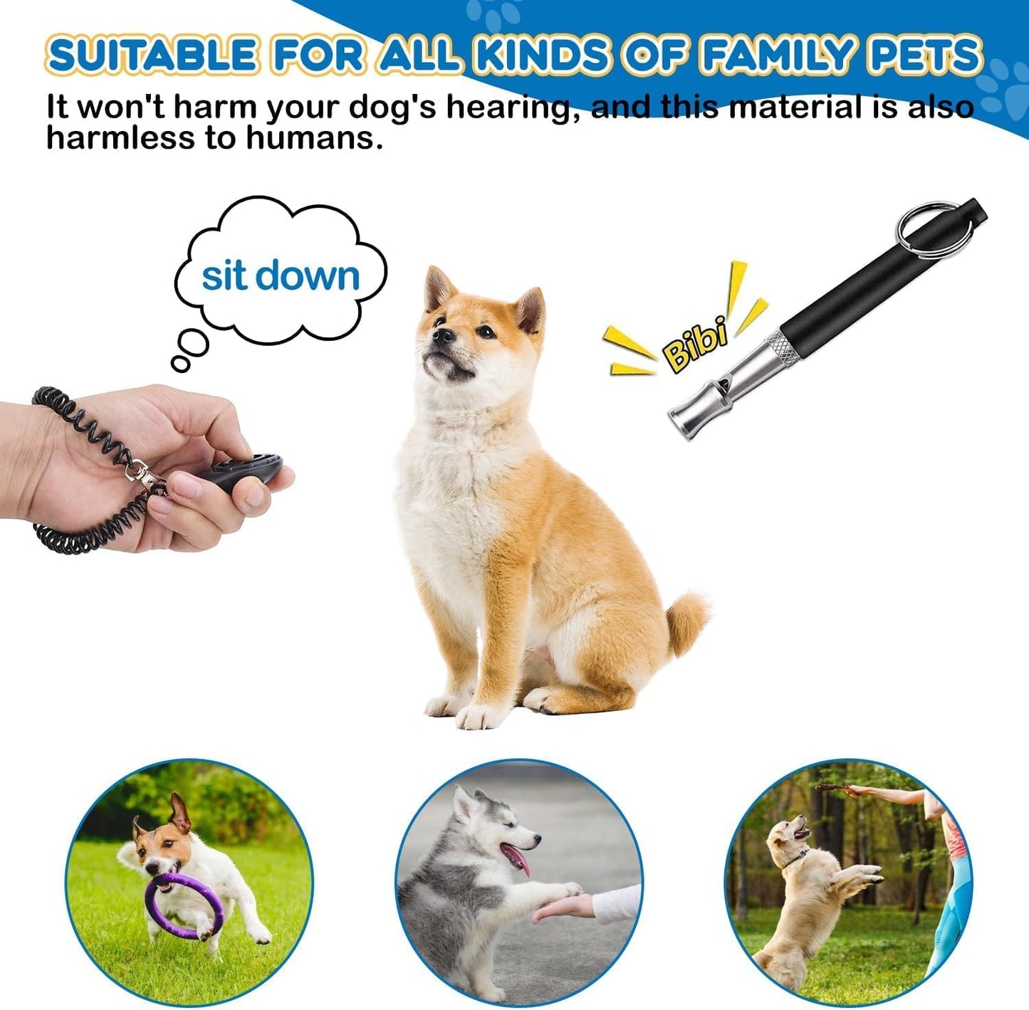 JIURUN Dog Treat Bag, Dog Training Kit - Treat Pouch, Pet Training Fanny Pack, Puppy Training Clicker, 2-in-1 Whistle Clicker, Collapsible Dog Bowl, 2 Dog Poop Bag(Gray)