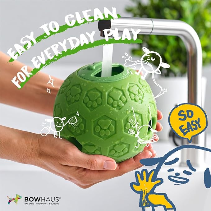 CAPHAUS Wobble Giggle Ball for Dogs, 5.5 Inch Treat Dispensing Dog Exercise Toys, Non-Toxic Indestructible PVC Giggle Ball, Interactive Fun Squeaky Chew Toy for Indoor Outdoor Play