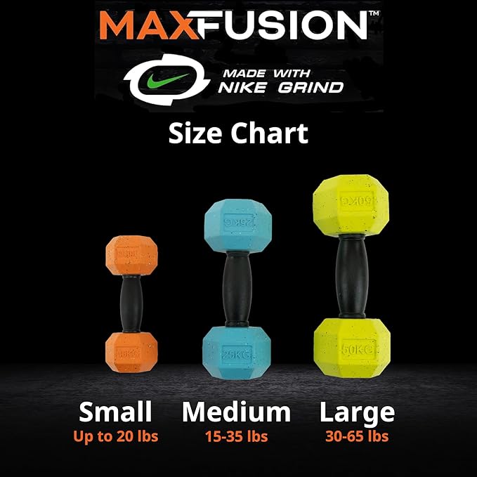 Max Fusion Made with Nike Grind, Dumbbell Dog Toy, Yellow Treat Dispenser, Natural Rubber Chew Toy for Large Dog Breeds & Puppies, Dental Health, Puzzle, Reward Play, Training Toy