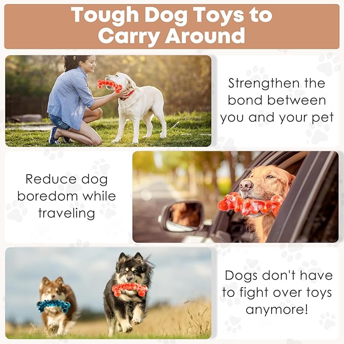 Dog Toys for Aggressive Chewers - Super Chewer Dog Toy for Large Dogs - Durable Tough Chew Toy - Indestructible Dogs Toys for Medium, Large Breed