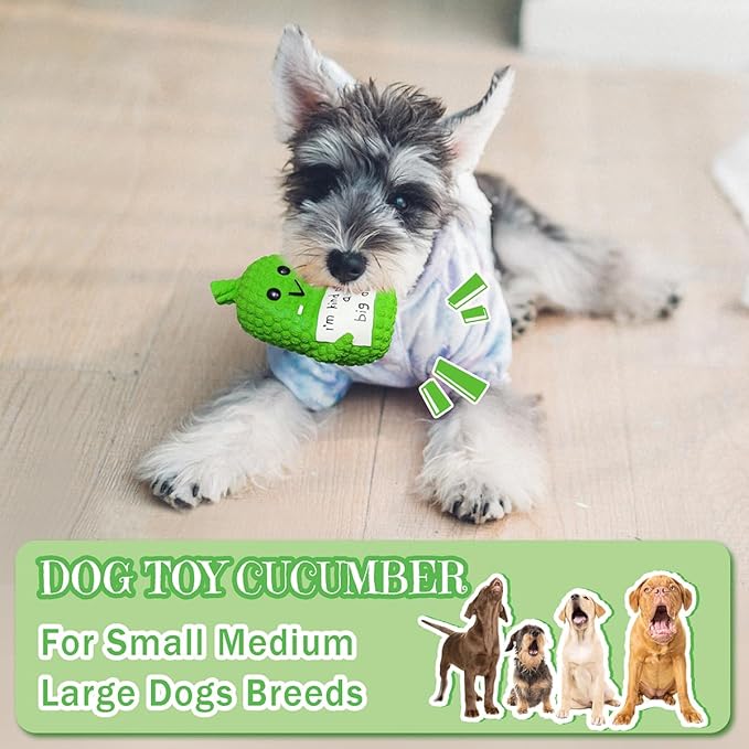 Pickle Squeaky Dog Toys, Novelty Funny Latex Chew Dog Toys for Teething Puppies, Mild Chewing Small, Medium, Large Dogs, Pet Dogs Supplies Newborn Puppy Gift