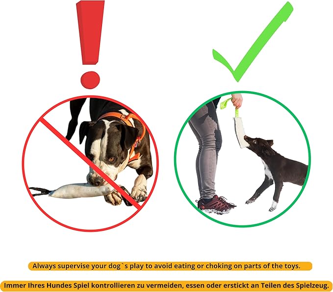 Dingo Tug Toys for Dog, Faux Fur Handle Bungee Agility Motivation Reward Z30021