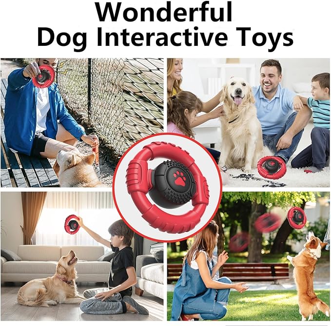 Tough Dog Toys for Aggressive Chewers Large Breed, Indestructible Nylon Rubber Squeaky Chew Toy for Big Dogs, Heavy Duty Super Chewer for Pitbull