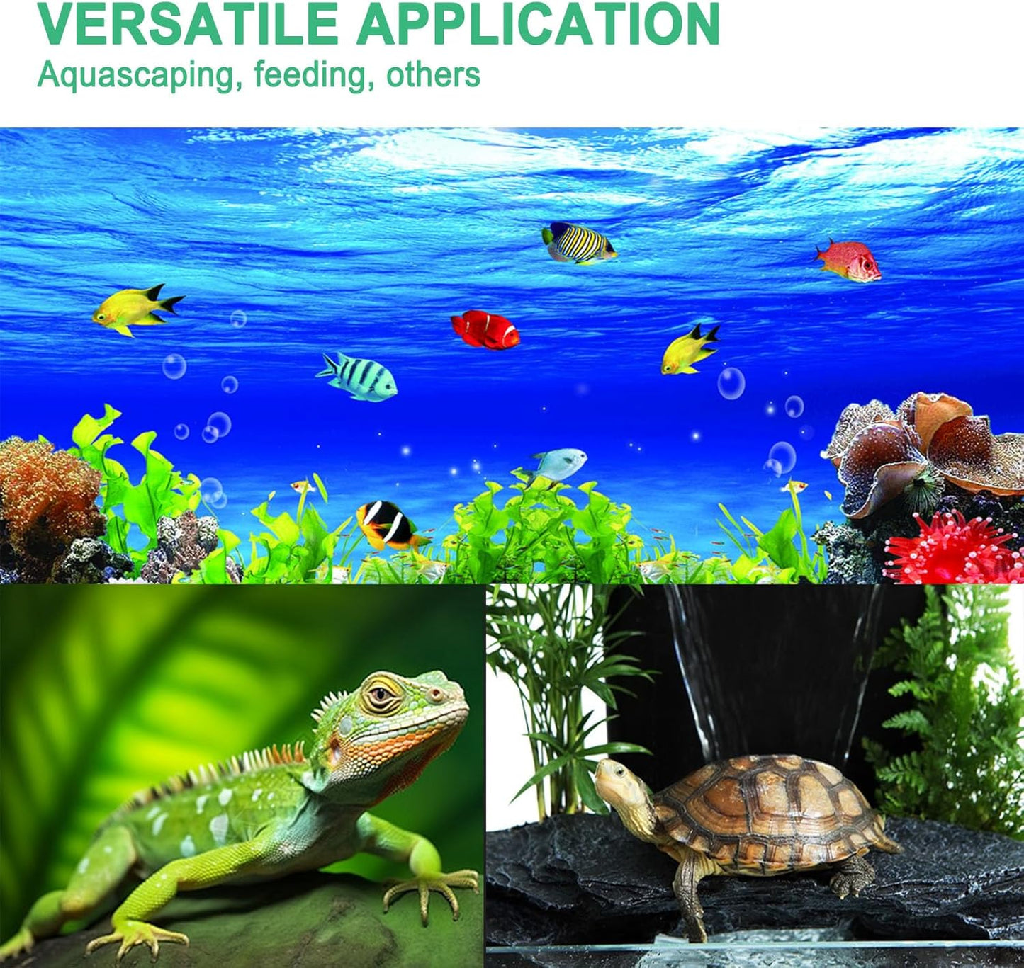 18.9 inch Aquarium Tweezers with Hanger, 2025 New Extra Long Feeding Tongs, Stainless Steel Large Aquascape Tools for Fish Tank, Terrarium,Aquascaping, Reptile Snake (Straight)