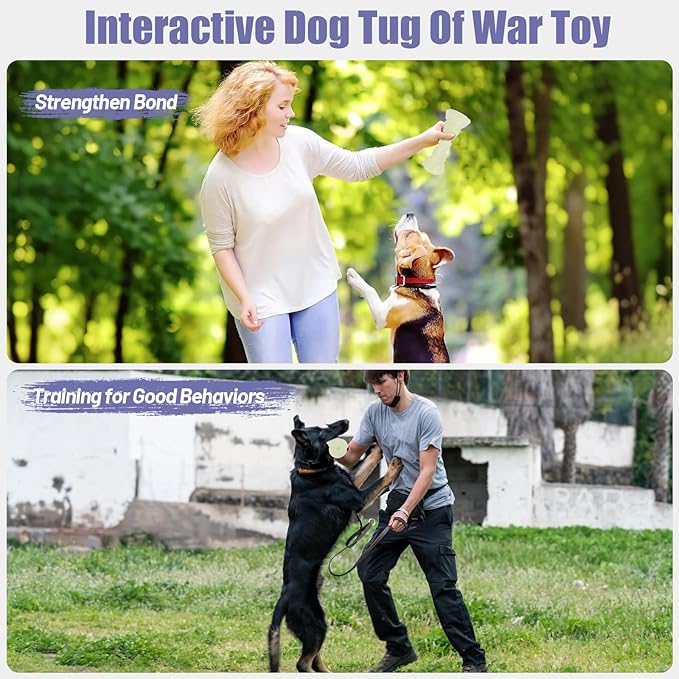 Glow in The Dark Dog Chew Toy, Rubber Dog Toys to Keep Them Busy, Interactive Treat Dispensing Puzzle Toy with Teeth Cleaning, Outdoor Fetch & Nighttime Play