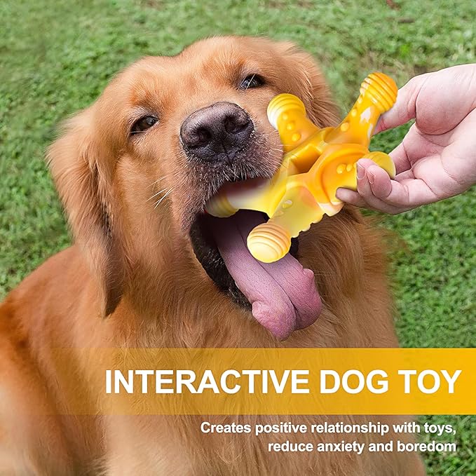 KXK Indestructible Dog Toys for Aggressive Chewers, Tough Dog Chew Toys for Large Medium Breed, Dog Bones Chew Toys for Super Chewer