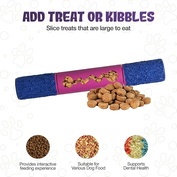 Indestructible Dog Chew Toy – Tough Rubber Stick for Aggressive Chewers, Safe & Treat-Fillable, Teething Toy for Large Breed & Puppies