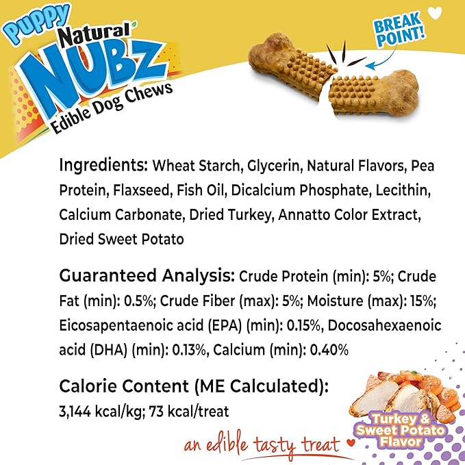 Nylabone Puppy Gift Box, Includes 3 Strong Puppy Chew Toys and 1 Natural Treat Bone for Puppies, Gifts for Puppies, Small Dogs - Up to 25 lbs., 4 Pack