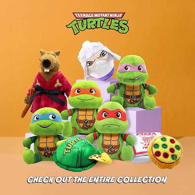 design LAB, Inc. Teenage Mutant Ninja Turtle Official Merchandise | TMNT Toys | Nesting Plush Dog Toy | Pizza Box with Pizza Slices | Great for Interactive Play
