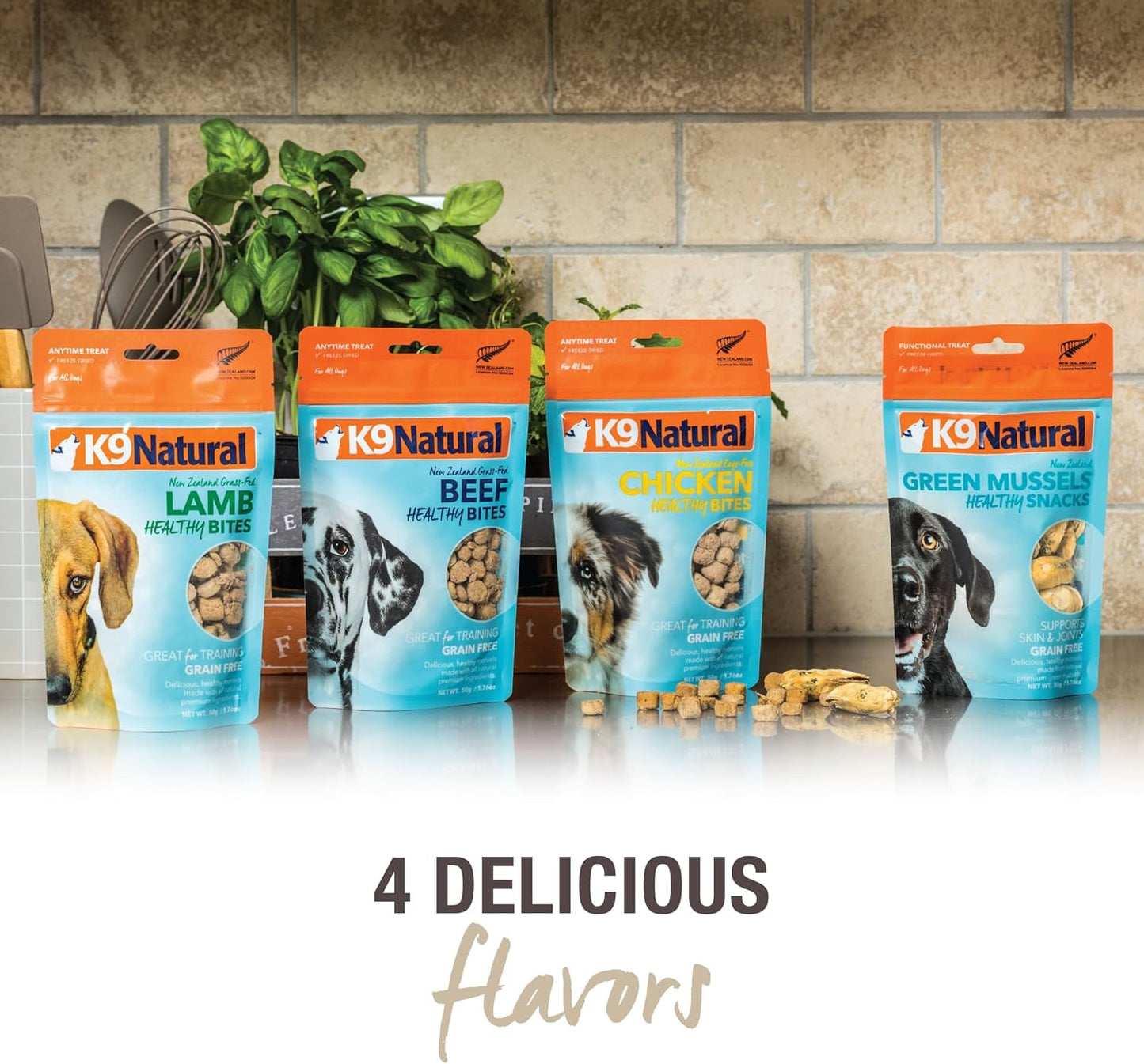 K9 Natural, Freeze-Dried Single Ingredient Dog Treats, High-Value, Low-Calorie Protein Bites for Active Dogs, Healthy Dog Training Treats, Grain-Free Reward, Lamb & Organs, 1.76oz