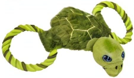 Jolly Pets Jolly Tug-a-Mal Turtle Tug/Squeak Toy, Small