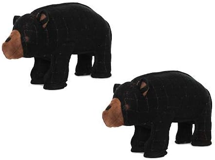 TUFFY - World's Tuffest Soft Dog Toy - Zoo Bear - Squeakers - Multiple Layers. Made Durable, Strong & Tough. Interactive Play (Tug, Toss & Fetch). Machine Washable & Floats. (Junior 2 Pack)