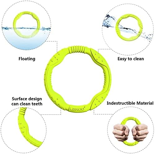 LaRoo Aggressive Chewer Toys - Floatable Flying Disc & Tug Toys for Dog Play, Fetch & Catch