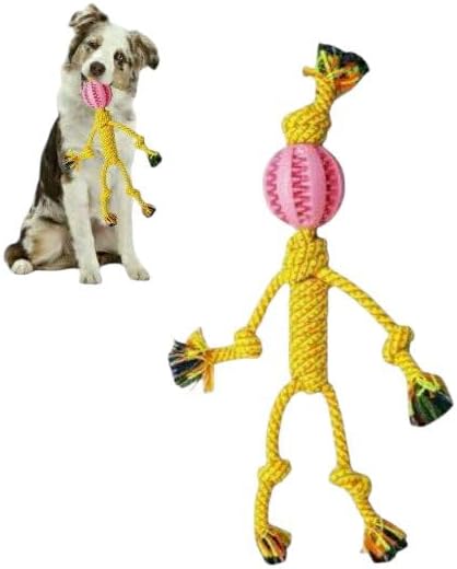 FeFix Dog Toys for Aggressive Chewers Tough Rope Chew Toys for Large and Medium Dog 17.7 inches Cotton Rope for Large Breed Dog Tug of War Dog Toy Teeth Cleaning