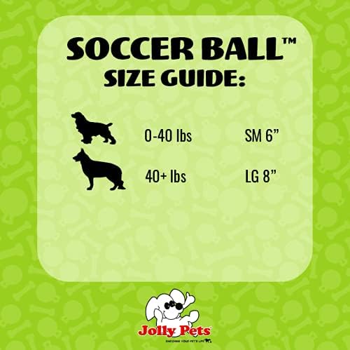Jolly Pets Large Soccer Ball Floating-Bouncing Dog Toy, 8 inch Diameter, Ocean Blue
