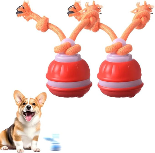 Interactive Dog Toys, Smart Touch-Activated Automatic Rolling Ball, USB Rechargeable Bouncing Dog Ball, Suitable for Cats and Small to Medium-Sized Puppies (Orange 2pcs)