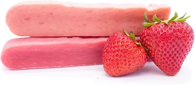 Bully Bunches Premium Fruit-Flavored Himalayan Yak Chew for Dogs - 100g, All-Natural, Long-Lasting, Authentic Yak Milk, Healthy Dental Chew, High-Protein (Medium Strawberry - 3Pk, Strawberry)