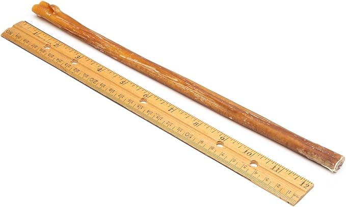 Bully Sticks for Dogs, 12 Inch Premium Trim Size (35-40 Grams), 100% Natural, Clean Teeth and Gums, 3 Piece