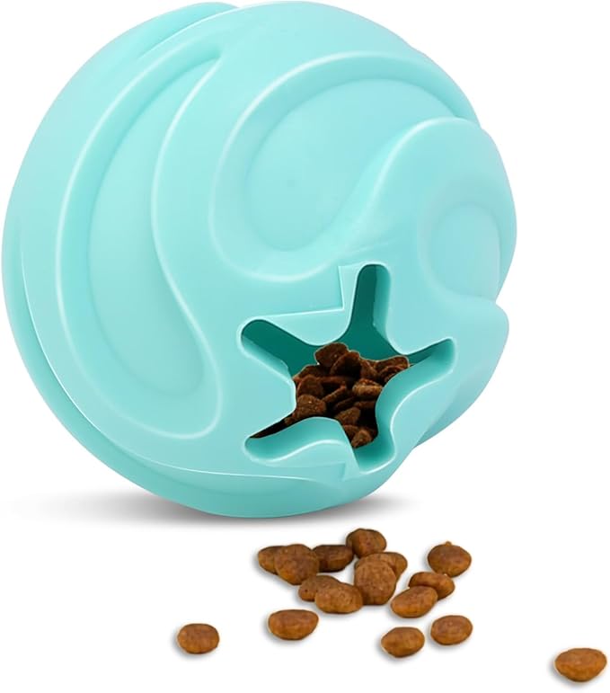 Interactive Dog Ball Treat Dispensing Dog Toys, Dog Puzzle Toys for Boredom to Keep Them Busy, Perfect for Fetch/Chewing/Training Treat Dispenser Toy for Medium/Large Dogs