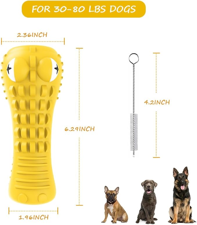 Dog Toys for Aggressive Chewers Large Medium Breed, Indestructible Dog Toothbrush Chew Toys, Squeaky Interactive Tough Extremely Durable, Dogs Toys to Keep Them Busy