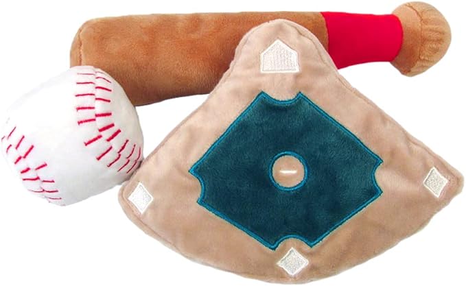 TONBO Cute Plush Dog Toys (Ball Park Combo)