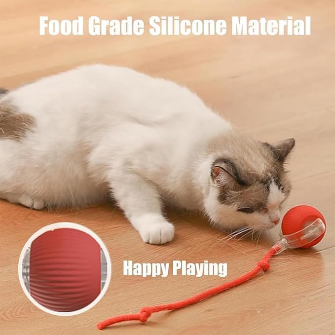 2024 New Electric Dog Ball Toy for Cat,360° Smart Automatic Interactive Rolling Dog Smart Pet Toy Ball,Gift for Kids