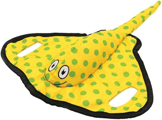 SmartPetLove Snuggle Puppy Tender-Tuffs Tug of War Dog Toy - Extra Large Yellow Stingray Big Ray with Puncture Resistant Squeaker