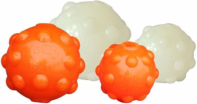 Jolly Pets Jolly Jumper, Large 4", Bouncing Dog Toy Ball; Glows in The Dark