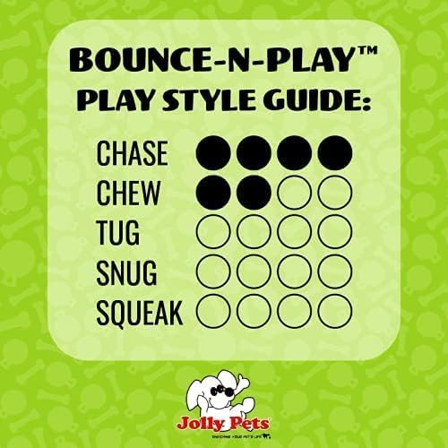 Jolly Pets Bounce-n-Play Dog Toy Ball, Orange, 4.5 Inches/Small, Model Number: 2545 OR