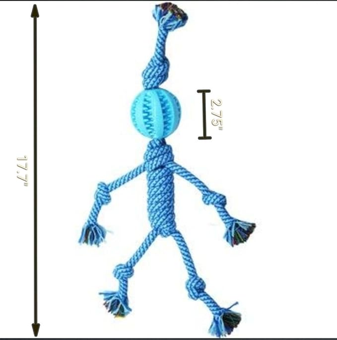 FeFix Dog Toys for Aggressive Chewers Tough Rope Chew Toys for Large and Medium Dog 17.7 inches Cotton Rope for Large Breed Dog Tug of War Dog Toy Teeth Cleaning