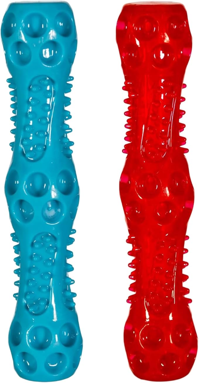 Chase 'n Chomp Squeak and Light Up Sticks Dog Toy, Mental & Physical Stimulation, Large, 2 Pack