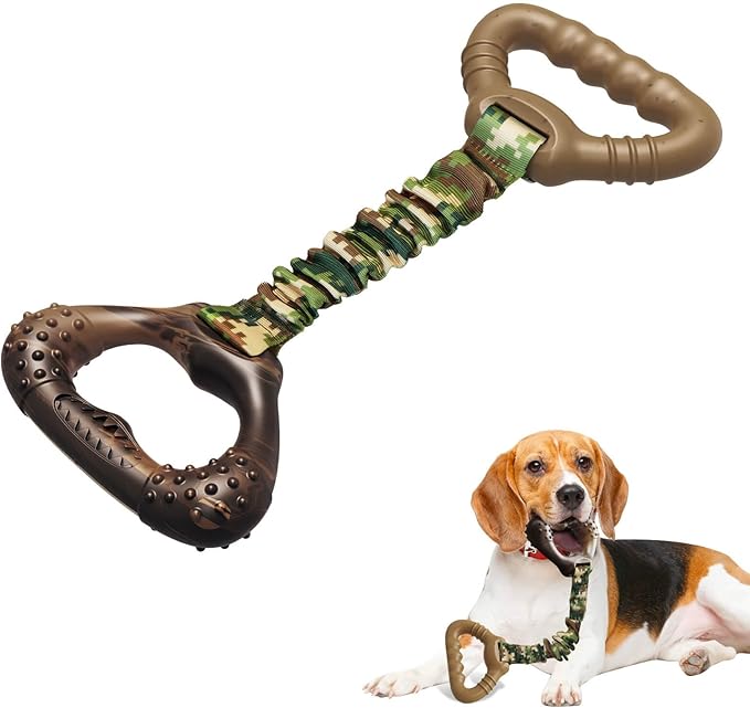 Tug-of-War Dog Toy for Large Breeds – Heavy Duty Dog Tug Toy for Aggressive Chewers, Elastic Bungee Rope Chew Toy for Interactive Play and Training