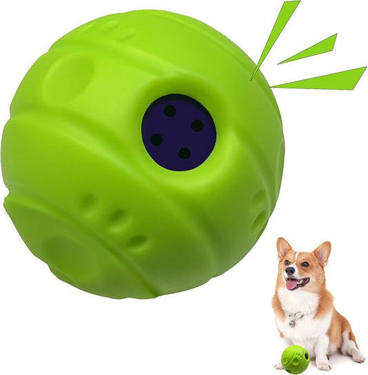 Dog Toys Ball, Interactive Dog Ball, No Paint, Gibbering Sound with Surface Concave Lines, XS, 2.75 in (7 cm)