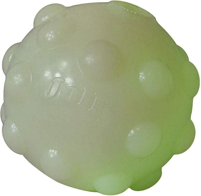 Jolly Pets Jolly Jumper, Large 4", Bouncing Dog Toy Ball; Glows in The Dark