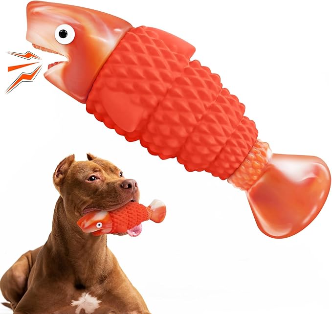 Indestructible Dog Toys for Aggressive Chewers Large Breeds, Durable Squeaky Toys for Super Chewers, Heavy Duty Tough Bone to Keep Them Busy, Interactive Dog Chew for Medium Breed