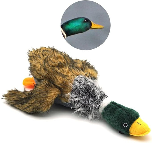 JKW Mallard Duck Plush & Stuffed Toys, Squeaky Medium & Large Duck Dog Toys, 16'', 1 Pack