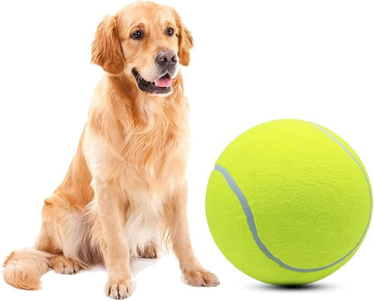 Magicorange 9.5" Giant Oversize Tennis Ball Dog Toy for Outdoor/Indoor Sports - Yellow