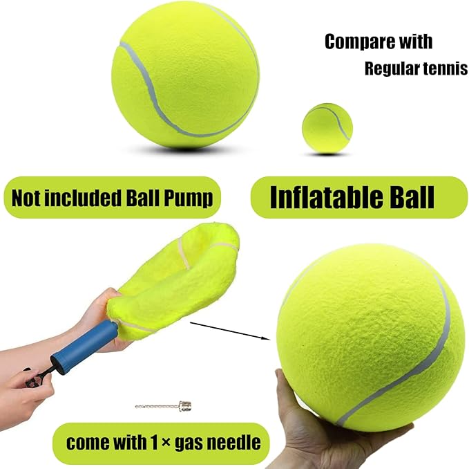 Magicorange 9.5" Giant Oversize Tennis Ball Dog Toy for Outdoor/Indoor Sports - Yellow