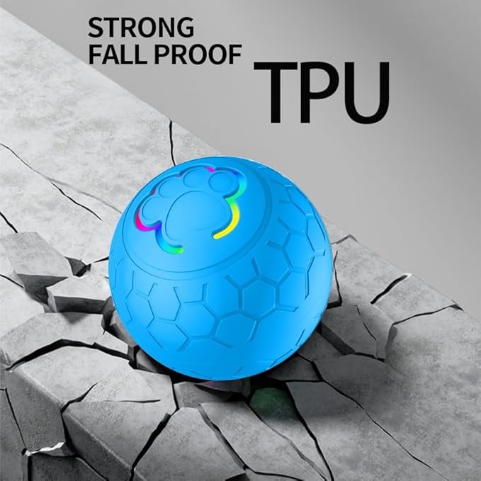 Interactive Dog Toys Dog Ball,Auto Bouncing Rotating Ball, Moving Pet Toys for Small Dogs 20 lbs (Size Small - 2.2-inch Diameter) Fun Gift for Boredom,USB Rechargeable(Blue)