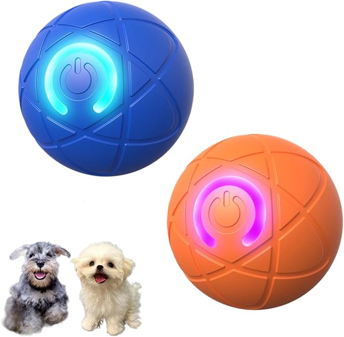 Interactive Smart Jumping Ball for Dogs from Elastic Fun and Efficient Playtime.Jumping Ball Dog Toy,Suit Small,Medium, and Large Dogs (Blue and Orange)