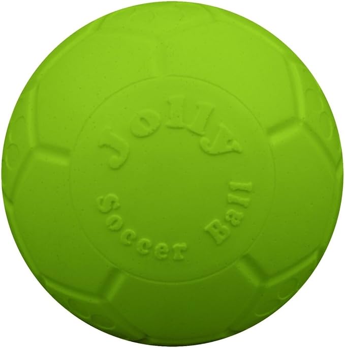 Jolly Pets Large Jolly Soccer Ball Floating-Bouncing Dog Toy; 8" Green Apple